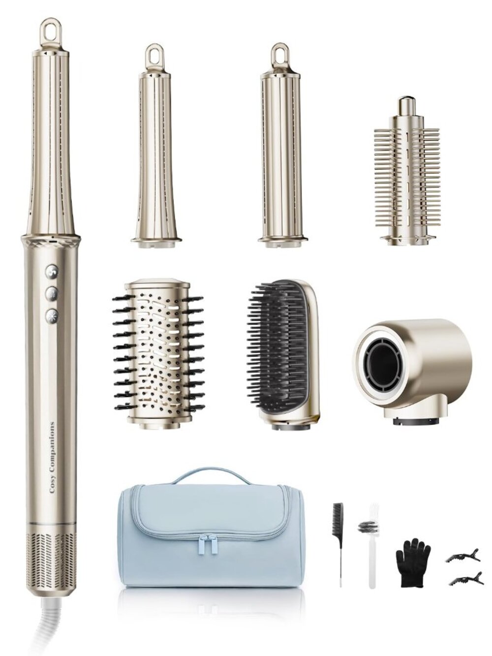 NEW Cosy Companions 6 in-1 Hair Dryer Brush 150 000 RPM High-Speed Negative Blow
